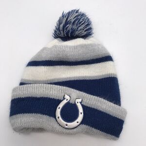 Indianapolis Colts New Era NFL Football Team Logo Beanie Sports Pom Winter Hat
